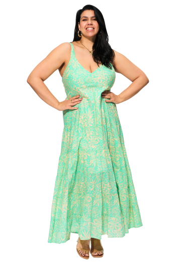 Robe grande taille 100% voile de coton double origine inde