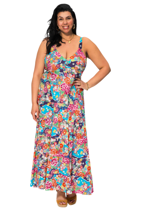 Robe grande taille 100% voile de coton double origine inde