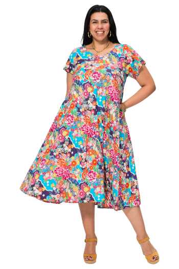 Robe grande taille 100% coton origine inde