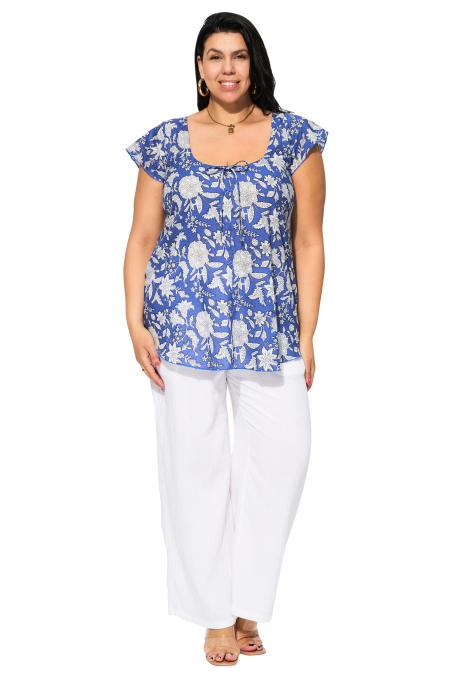 Chemisier grande taille 100% voile de coton origine inde