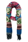 Écharpe ethnique xxl 100% polyester origine inde