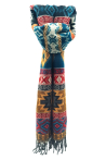 Écharpe ethnique xxl 100% polyester origine inde